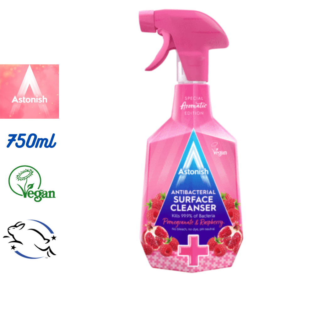 Bình xịt diệt khuẩn bề mặt đa năng hương lựu đỏ mâm xôi Astonish C3420 750ml