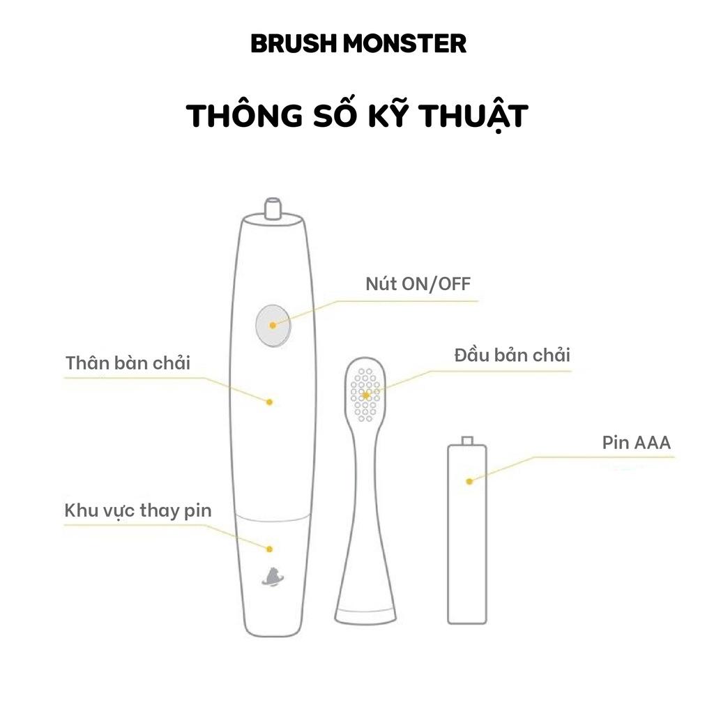 Set 3 Đầu Bàn Chải Thay Thế Cho Răng Trẻ Em Sonic, BMT-1000, Sợi DUPONT An toàn Cho Răng Nhạy Cảm, 100% Kháng Khuẩn