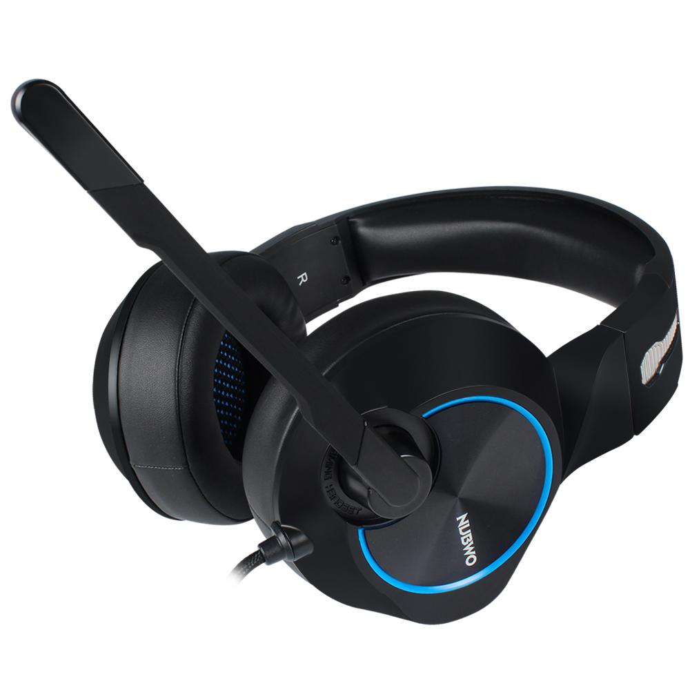 Tai nghe chơi game NUBWO N11 3,5 mm âm trầm sâu trên tai nghe có micrô cho điện thoại di động PS4 mới Xbox One