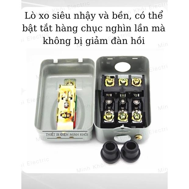 Công Tắc On Off Koino KH-201 và KH-305, công tắc điện ba pha on off, bấm dính 3 pha, hộp nút ấn giữ, nhấn giữ