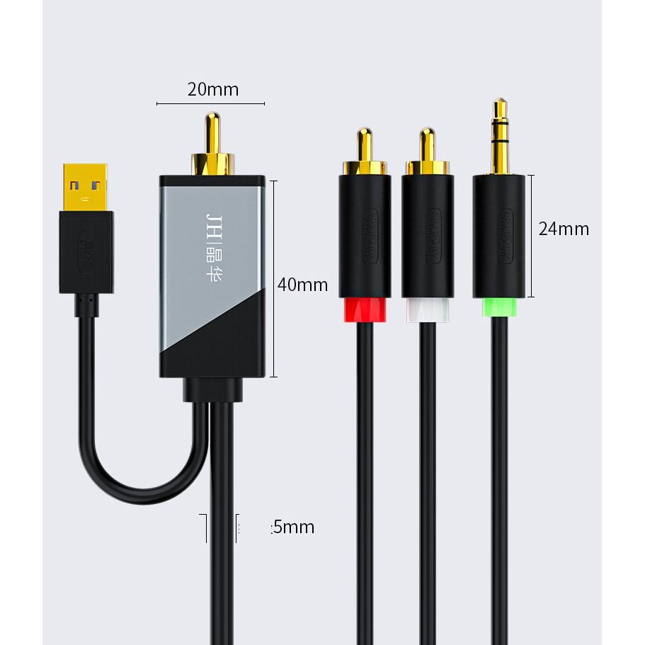 Cáp chuyển đồng trục Coaxial ra bông sen AV và AUX 3.5mm - Jinghua z235 - Hồ Phạm