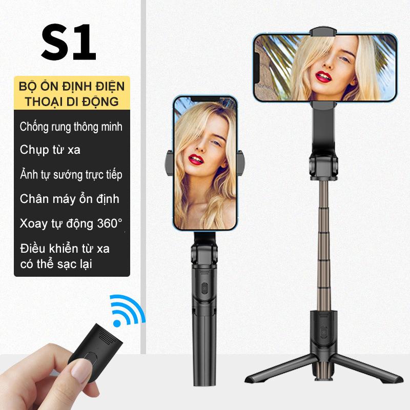 【BH 1 ĐỔI 1】Tay Cầm Chống Rung Điện Tử Bluetooth, Gimbal S1, Gậy Chụp Ảnh, Livetream, Chống Rung - NBS1