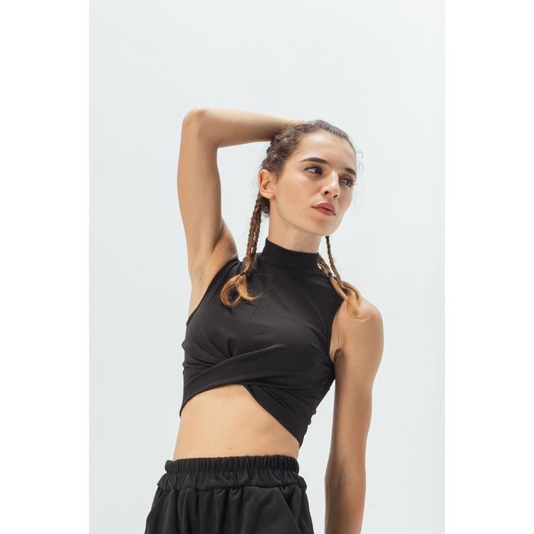 JOYLYAN - Áo Joyce Croptop Nữ Sát Nách Màu Đen Trơn Quyến Rũ Phiên Bản Giới Hạn