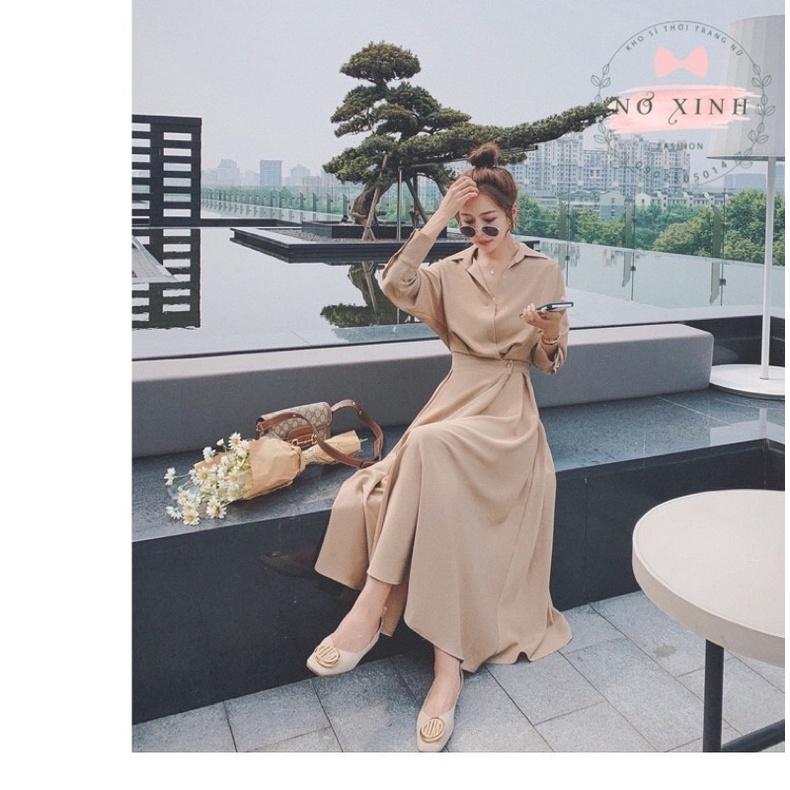 Đầm Sơ Mi Dáng Dài Hàn Quốc Cao Cấp Loại 1 Có Size M-L-XL-XXL
