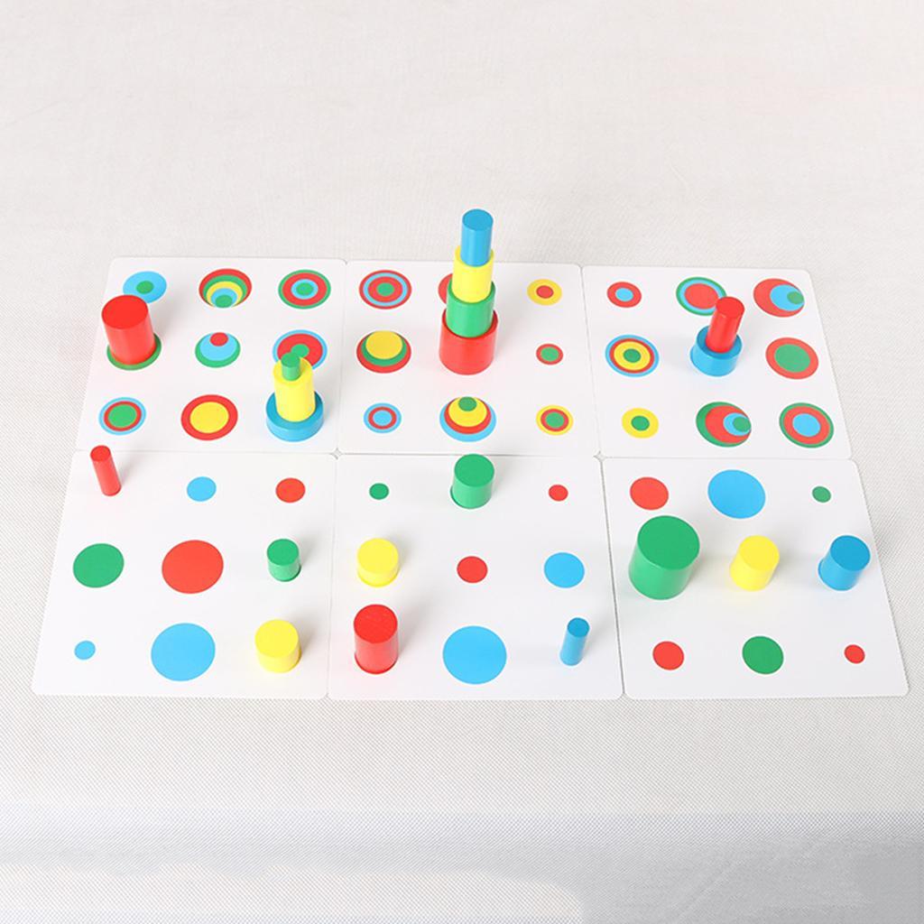 Montessori Educational  Wooden Puzzle Stacking for Learning