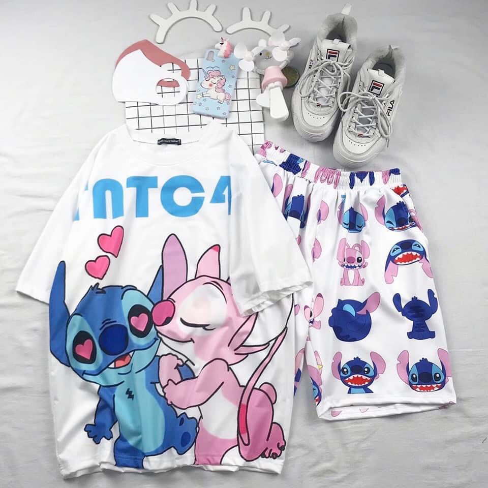 Áo tay lỡ unisex form rộng nam/nữ chất cotton tici.