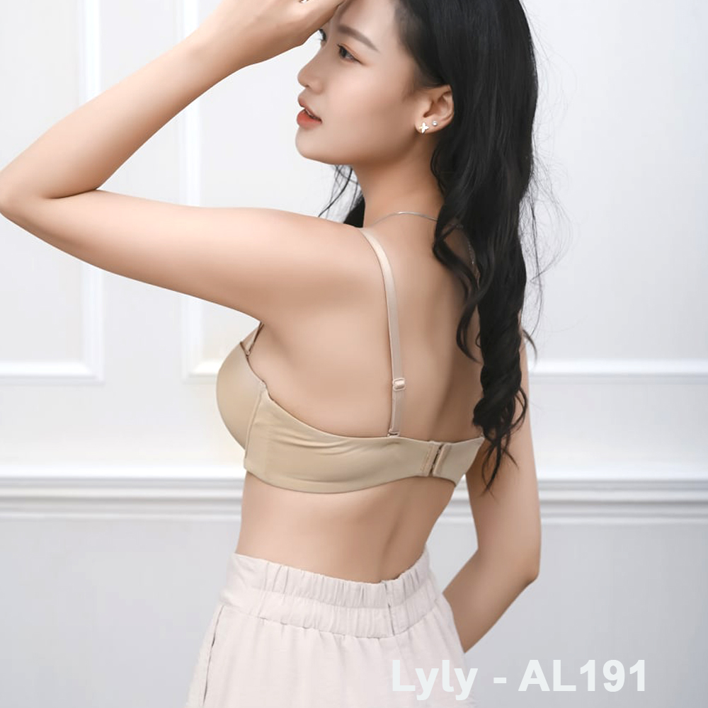 Áo ngực nữ đệm vừa cúp ngang ôm ngực chất liệu cotton mềm mại Lylylorem AL191