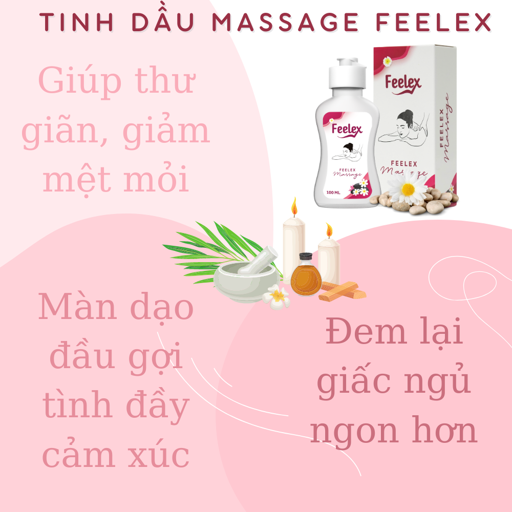 Dầu massage Yoni body Feelex toàn thân cho nam và nữ hương nhài dung tích 100ml