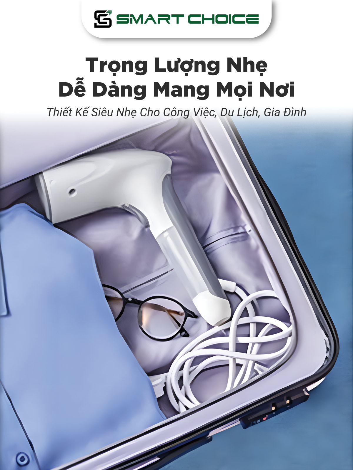 Bàn Là Hơi Nước SmartChoice SCG-BL001 Hàng chính hãng 1200w 700ml, Bàn Ủi Hơi Nước Cầm Tay Cao Cấp Là Mọi Loại Vải