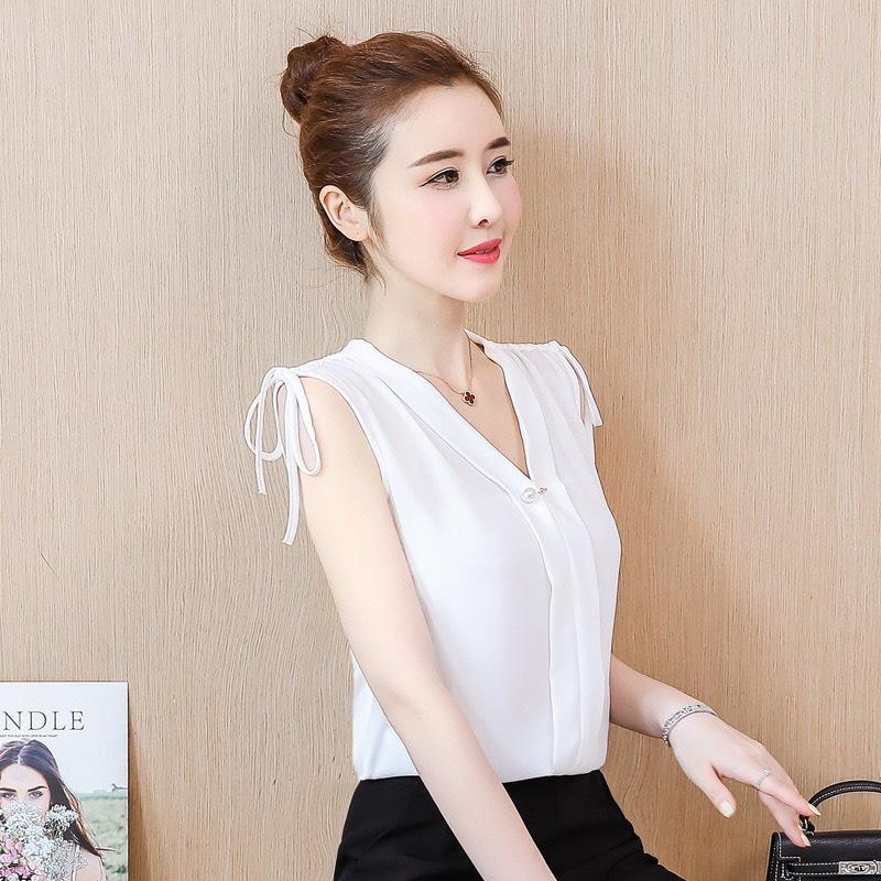Áo sát nách, áo sát nách cổ V, chất liệu lụa thái mềm mịn, thoáng mát, kiểu dáng trẻ trung năng động