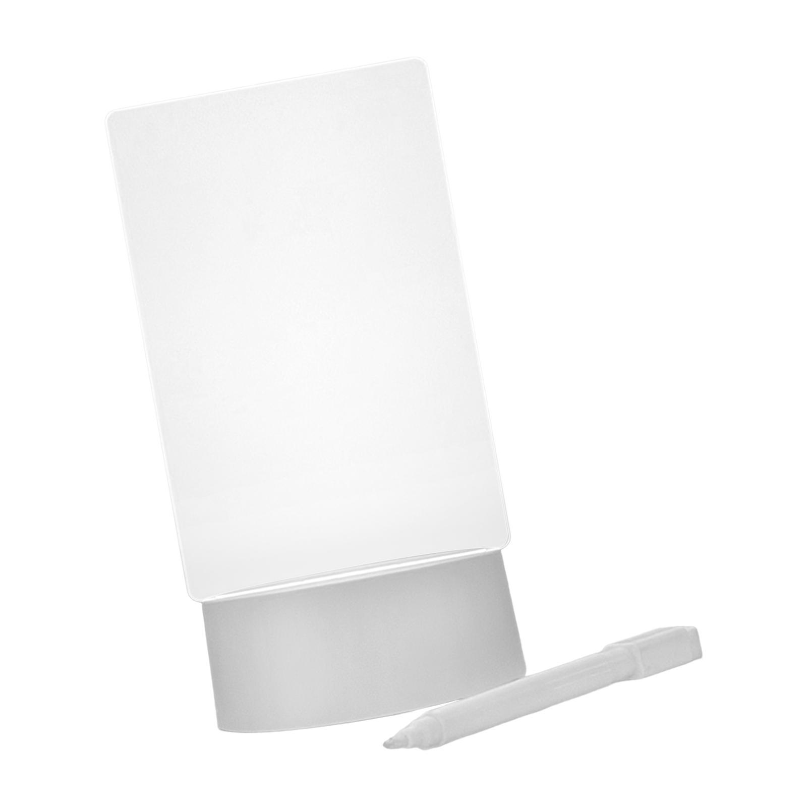 Message Board Lamp LED Acrylic White Board USB for Home Bedroom Wedding