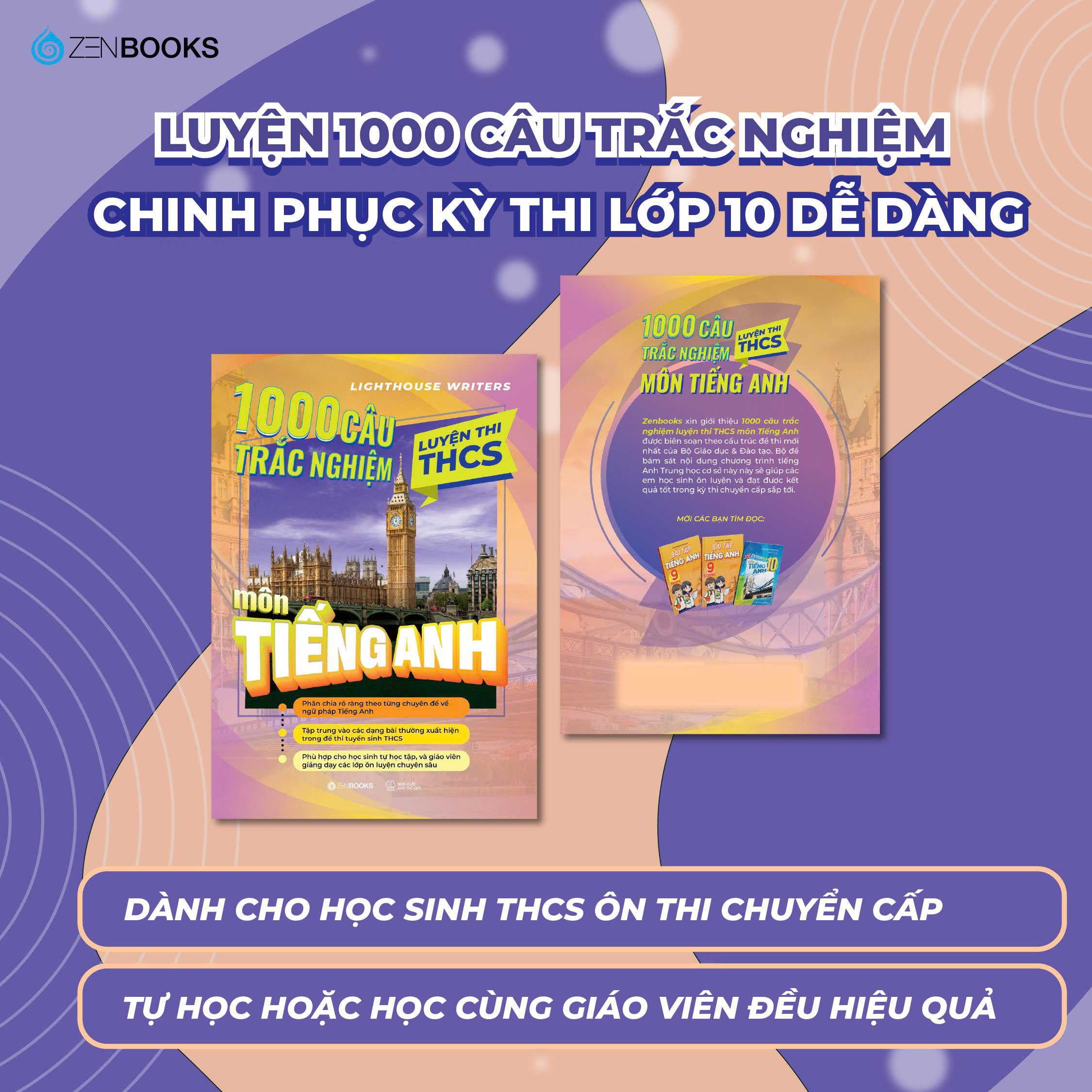 Sách - 1000 Câu Trắc Nghiệm Luyện Thi THCS Môn Tiếng Anh