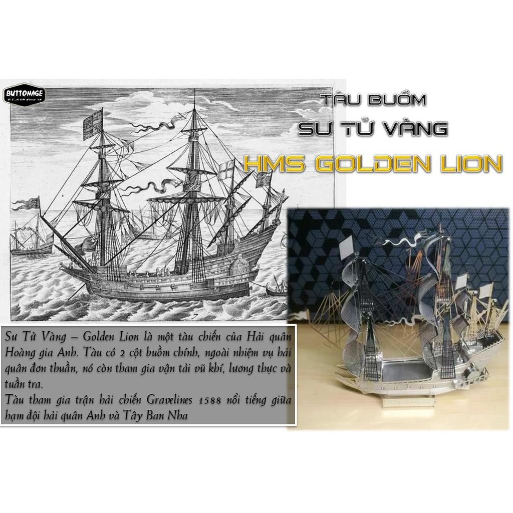 Mô Hình Lắp Ráp 3d Tàu Buồm Golden Lion
