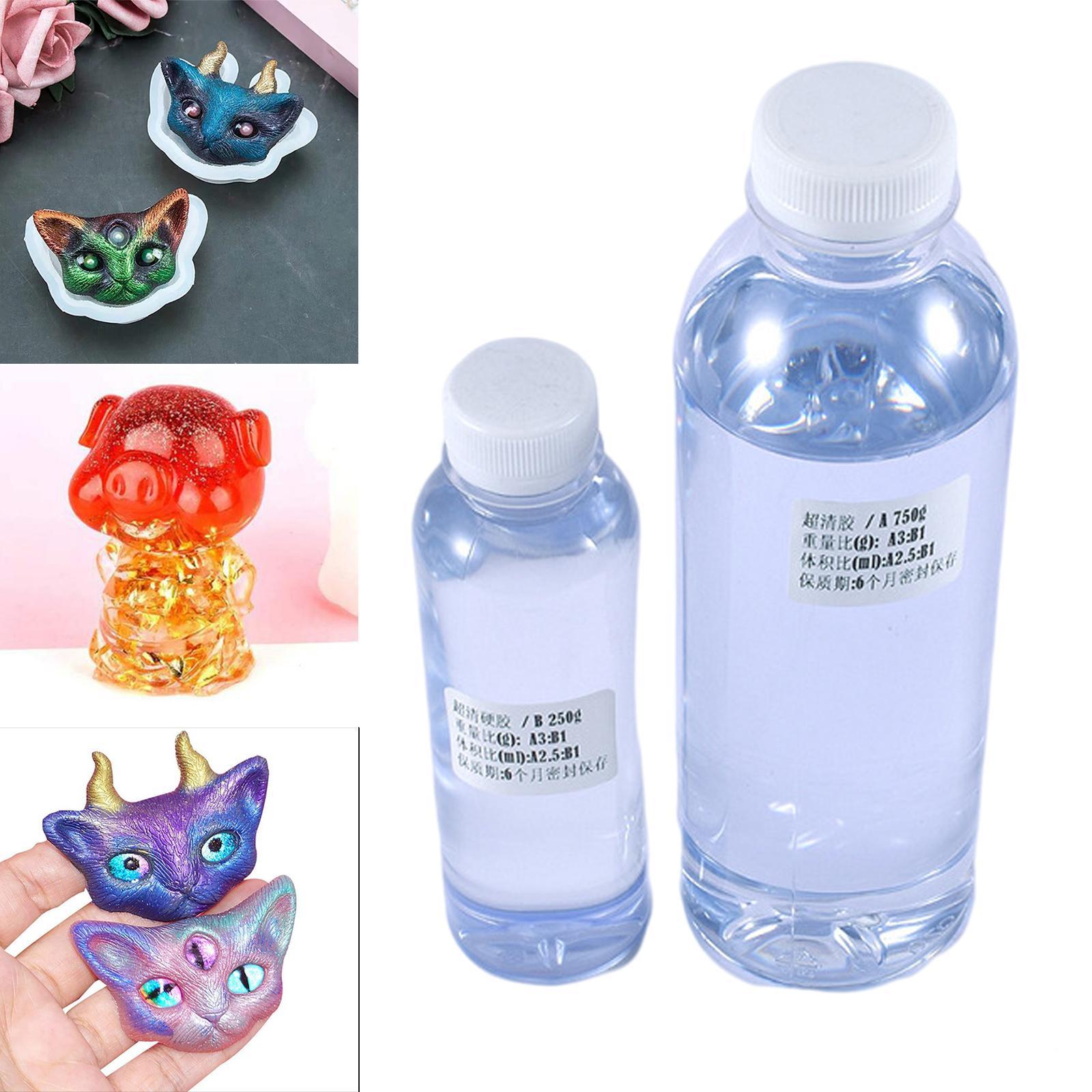 Glue Transparent Resin for DIY Jewelry Crafts Decoration Making Crystal Clear AB Glue for Resin Mold, Casting and Coating