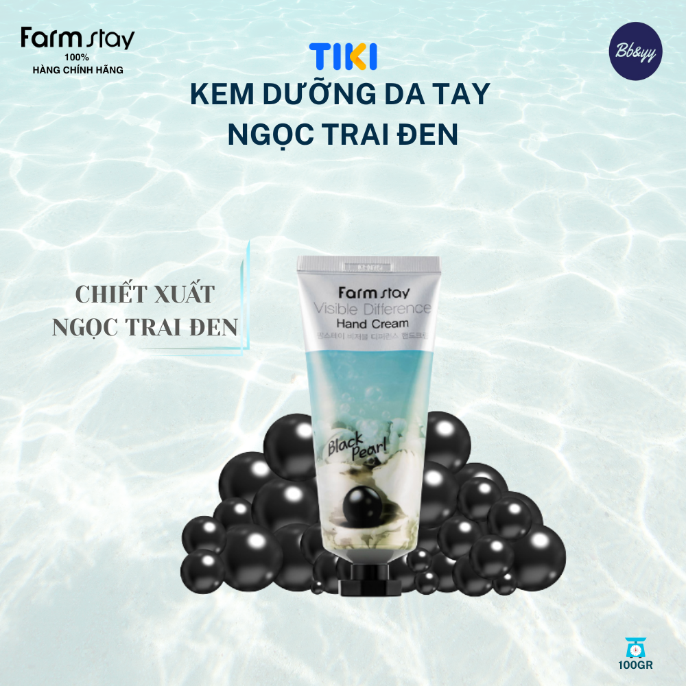Kem Dưỡng Da Tay Ngọc Trai Đen _ Visible Difference Hand Cream Black Pearl