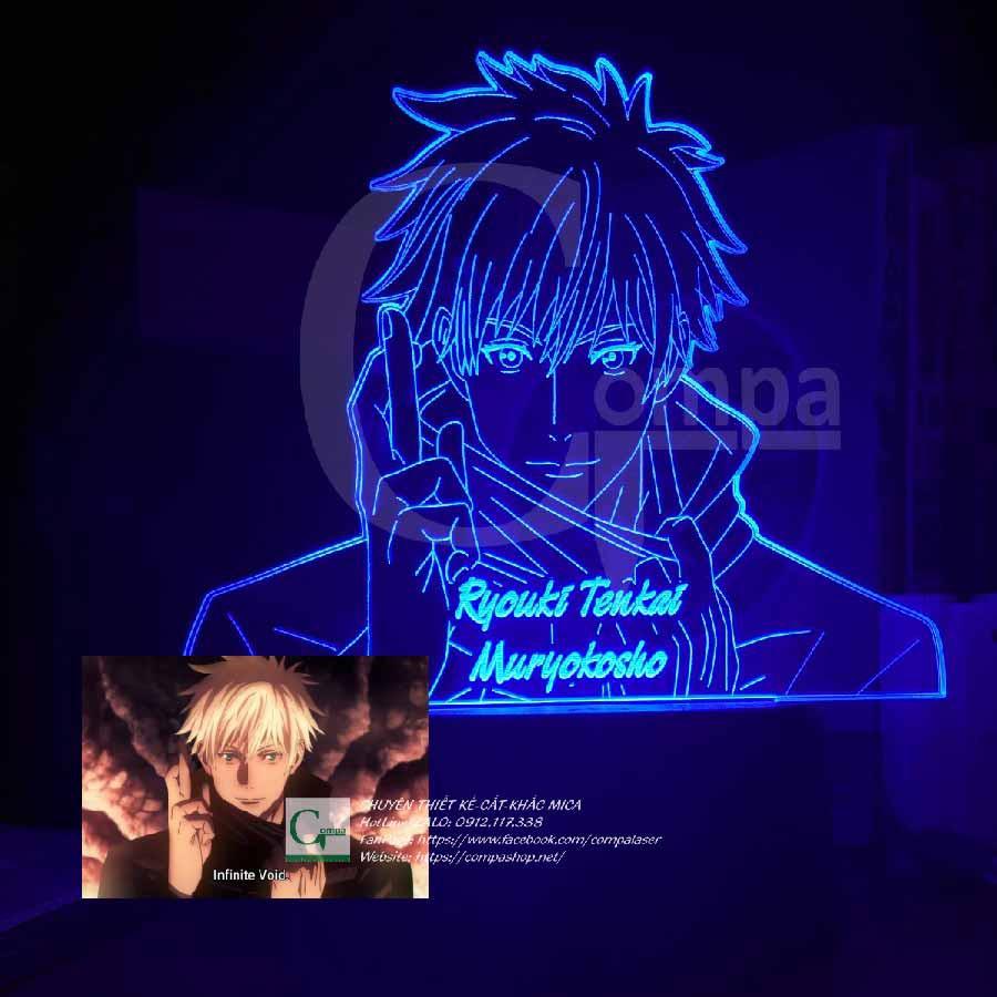 Đèn Ngủ ANIME LED 3D Jujutsu Kaisen Satoru Gojo Type 11 AJKN0111 16 màu tùy chỉnh