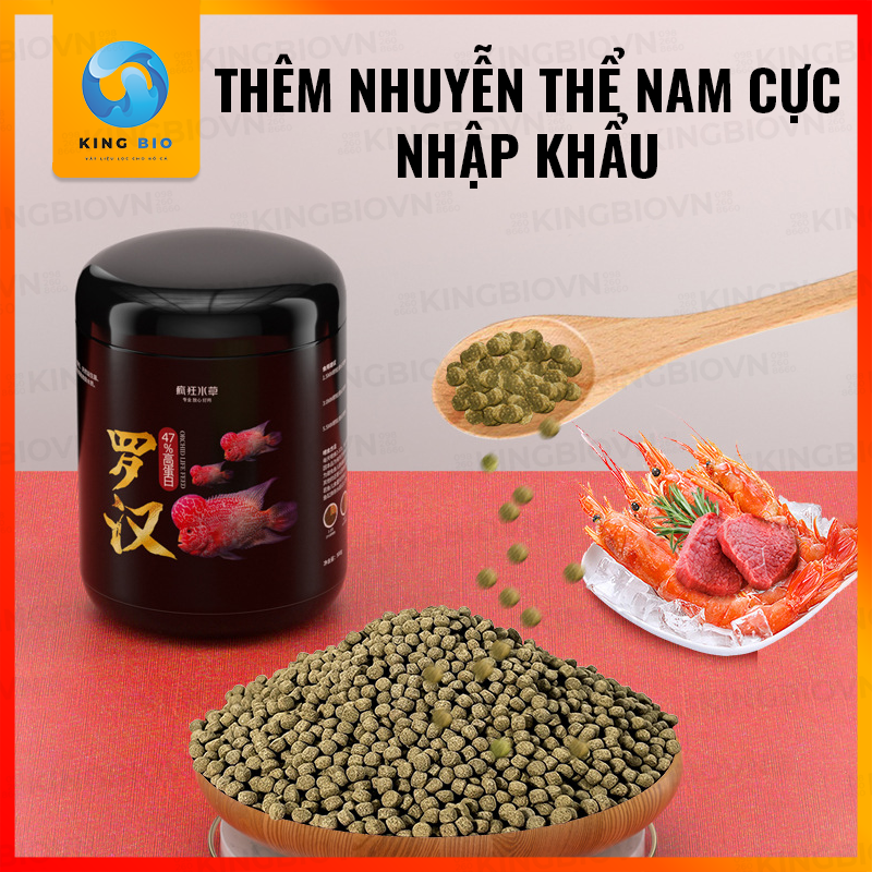 Cám FKSC Flower Horn Thức ăn cho cá la hán giúp kích size, lên màu, lên đầu và hỗ trợ tiêu hóa