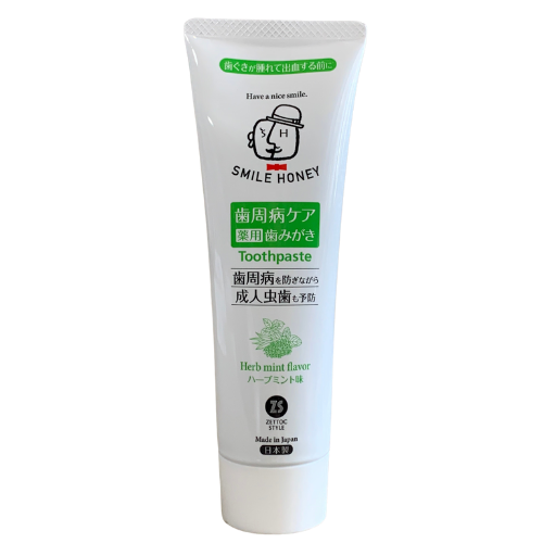 Kem đánh răng vị bạc hà thảo mộc Nippon Zettoc Smile Honey Herb Mint Flavor 120g
