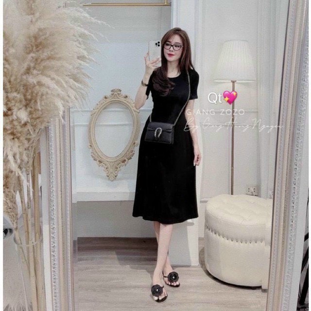 ĐẦM THUN GÂN TĂM SIÊU DÀI XẺ TÀ MÀU Y HÌNH