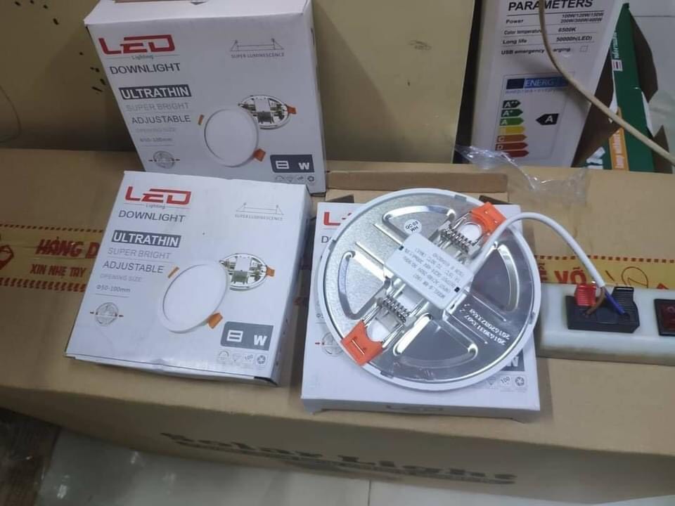 Combo 10 Đèn Âm Trần Đa Năng 8W Lỗ Khoét 50-100mm TRẮNG/VÀNG