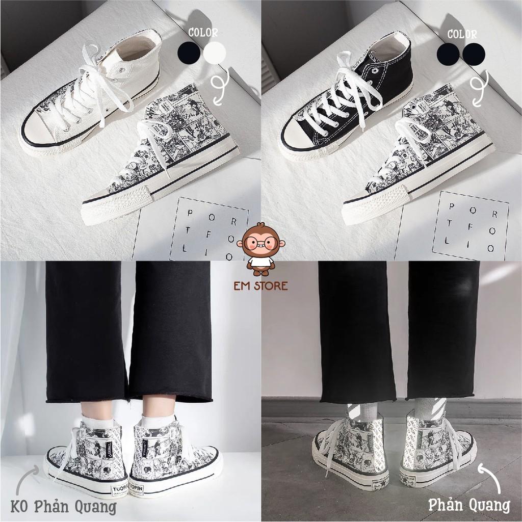 GIÀY CARTOON CỔ CAO SNEAKER - BUỘC DÂY DÁNG THỂ THAO DỄ PHỐI ĐỒ ÊM CHÂN ĐẾ CAO 2CM