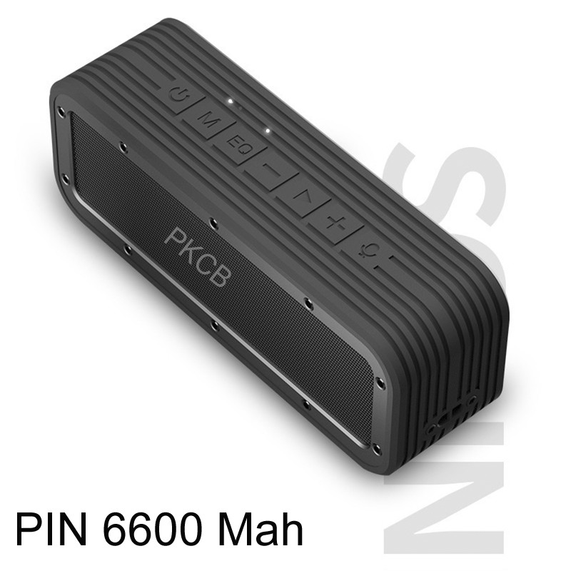 Loa Bluetooth ngoài trời không dây chống nước Bass 50W di động Hỗ trợ Aux TF USB Loa âm thanh nổi siêu trầm - Hàng Chính Hãng PKCB