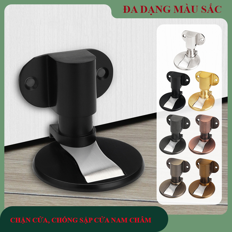 Chặn Cửa Chống Sập Cửa Nam Châm KUNBE Đế Hít Mỏng Gắn Sàn Chống Va Đập Hiệu Quả