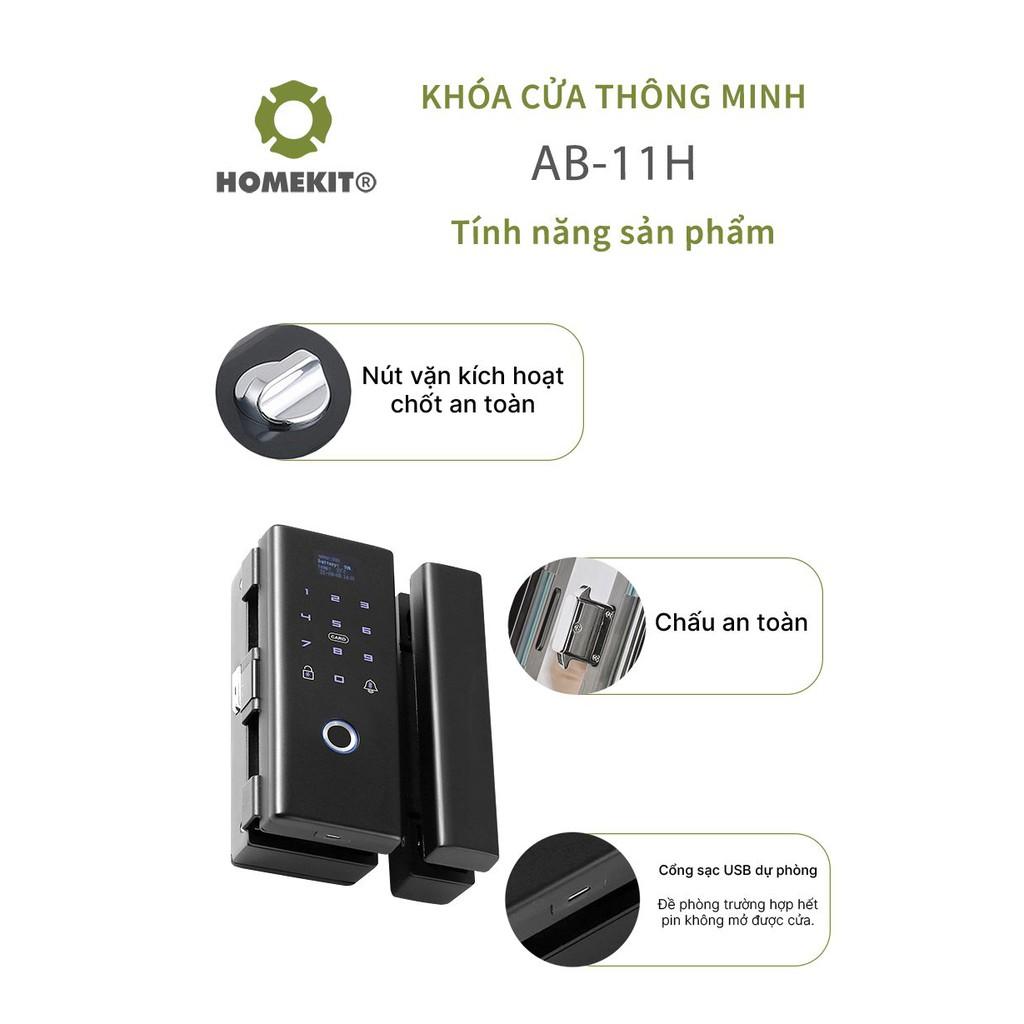 Khoá vân tay điều khiển qua app điện thoại cho cửa kính cường lực AB-11H - Bảo hành 1 đổi 1 trong vòng 12 tháng