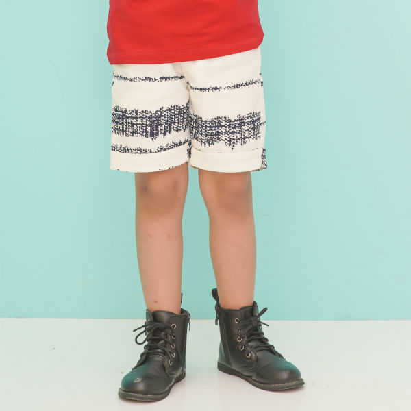 Quần Shorts Bé Trai Sọc Ugether UKID221 - Trắng