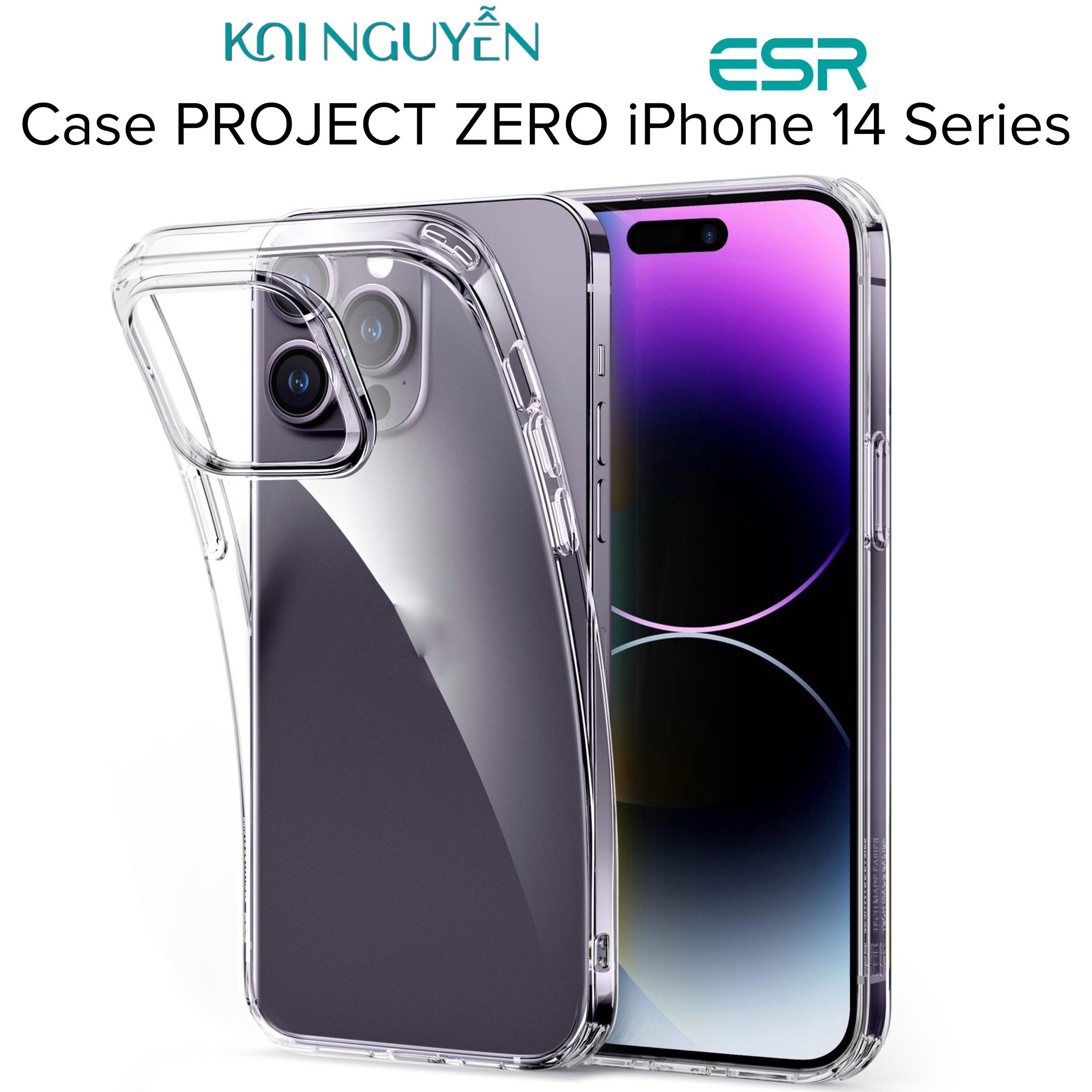 Ốp Lưng Trong Suốt ESR Project Zero Clear Dành Cho iPhone 14 PRO MAX / 14 PRO / 14 PLUS / 14 - HÀNG CHÍNH HÃNG