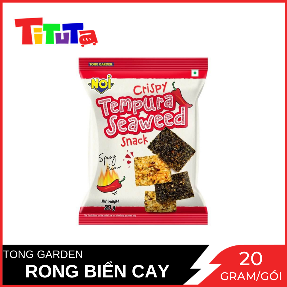 Snack Rong Biển Tong Garden Vị Cay (ĐỎ) Gói 20 Gram