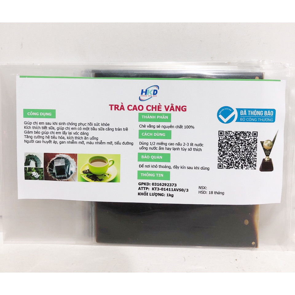 Trà cao chè vằng sẻ lá nhỏ  - Loại cao cấp giảm cân lợi sữa -  1kg được 50 miếng