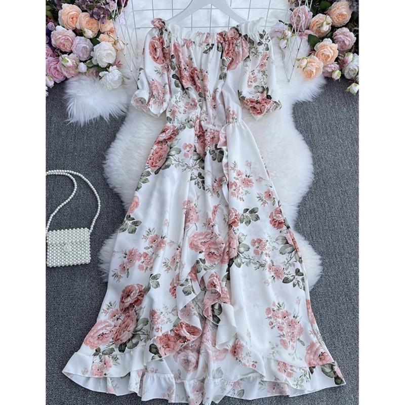ĐẦM VINTAGE BẸT VAI ĐẮP CHÉO