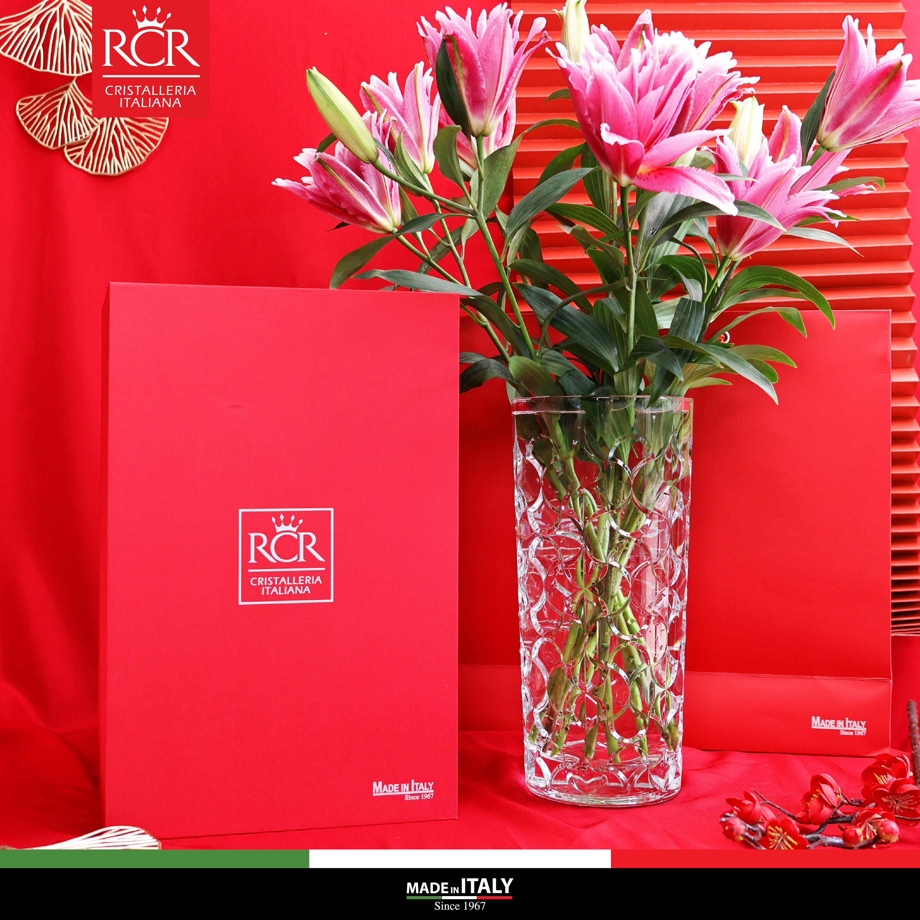 Bộ quà tặng RCR Ricco 01 Bình hoa Arabesque 28 cm