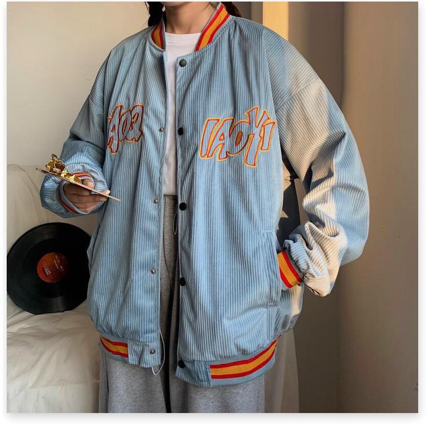 ÁO KHOÁC NHUNG BOMBER UNISEX NAM NỮ