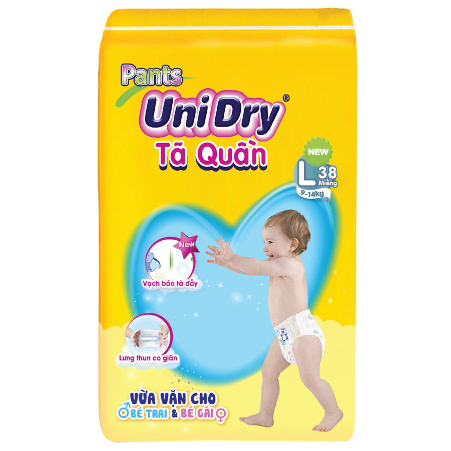 Tã Quần UniDry Gói Đại L38 (38 Miếng)