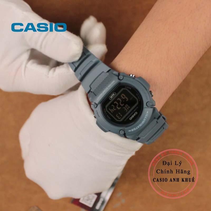 Đồng hồ điện tử nam Casio W-219HC-2BVDF dây nhựa