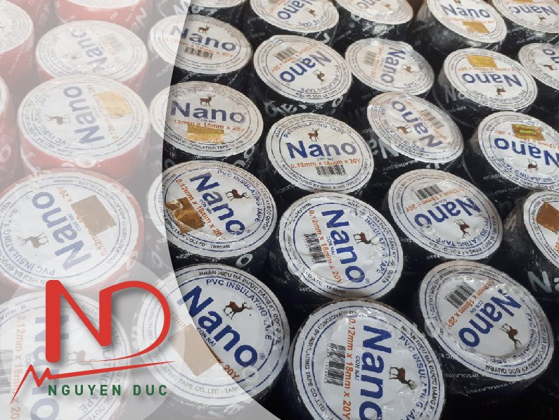 Băng keo điện Nano Con Nai 20Y - Màu Đen