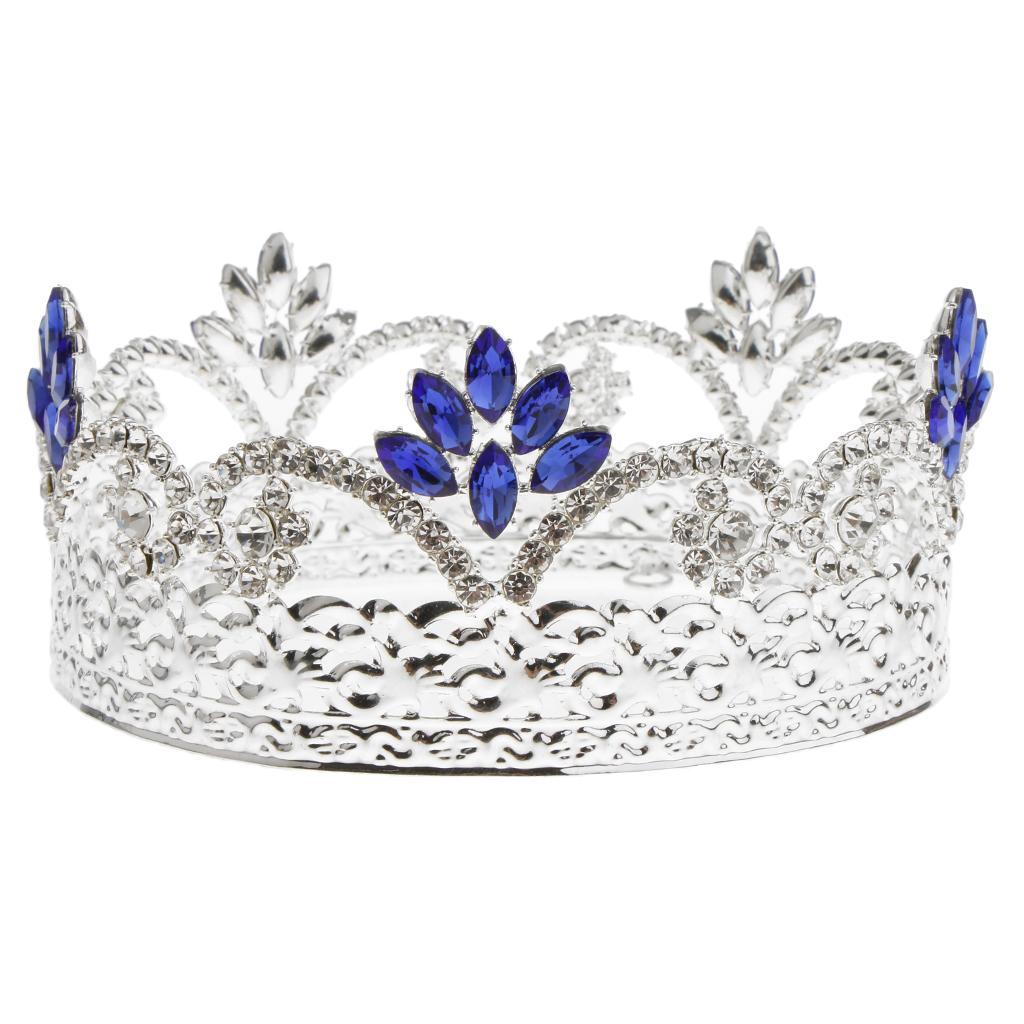 Bridal Crystal Rhinestone Tiara Crown Princess Hair Accessories Gold