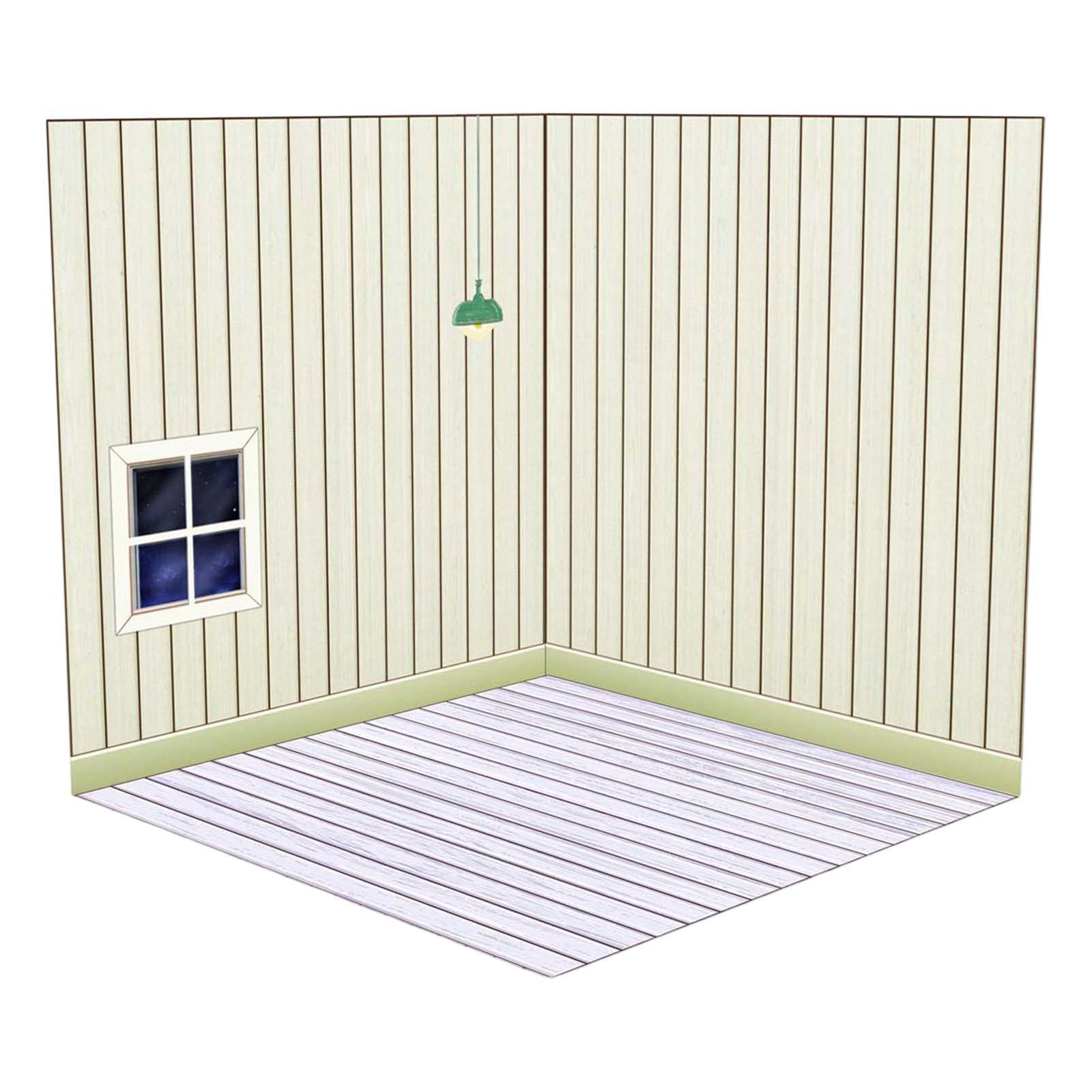 3x 1:12 Dollhouse Display Board Dollhouse Background Board for Unisex