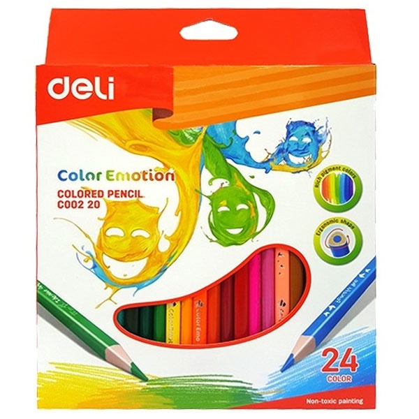 Bút chì gỗ 24 màu Deli DLC00220