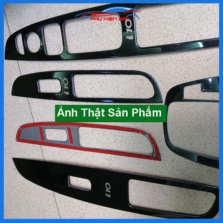 Ốp nội thất Huyndai i10 2014-2015-2016-2017-2018-2019-2020 vân Titan bảo vệ chống trầy xước và làm đẹp xe