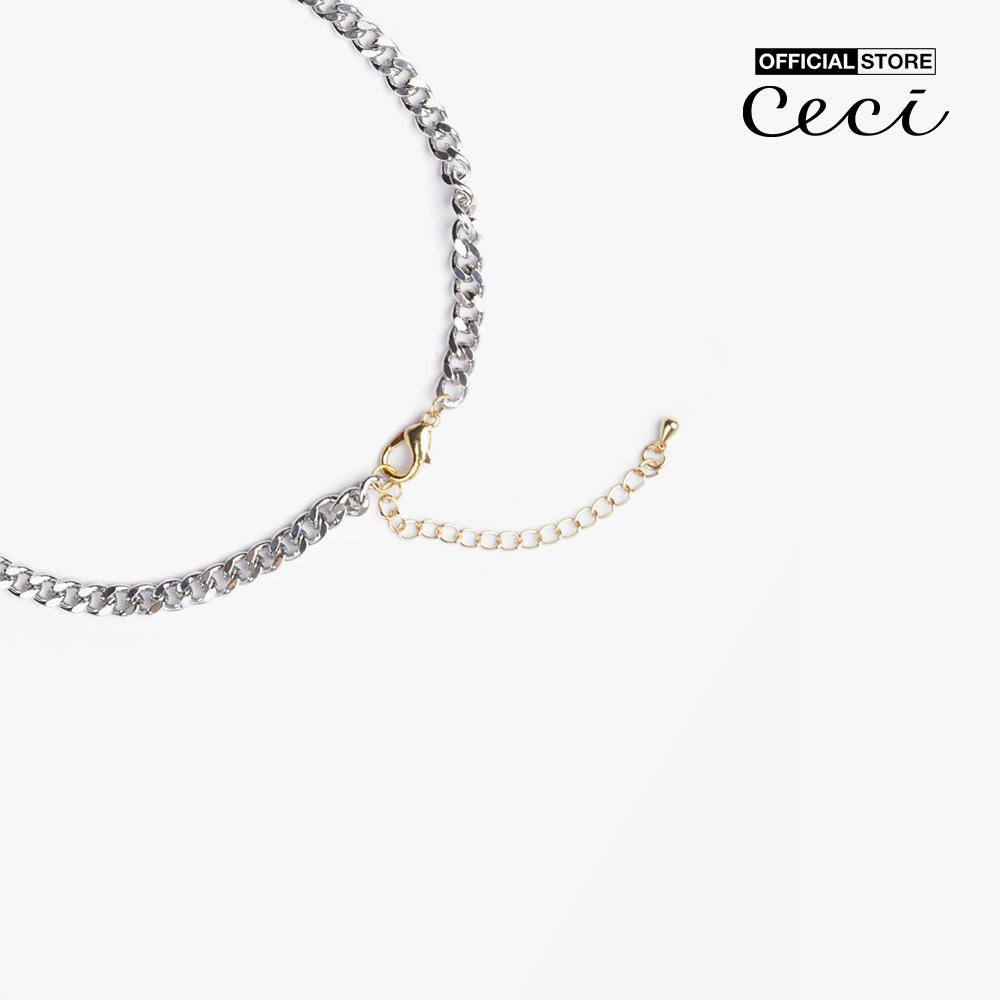 CECI - Dây chuyền nữ mắc xích phối mặt hình trái tim thời trang CC4-01000185-07
