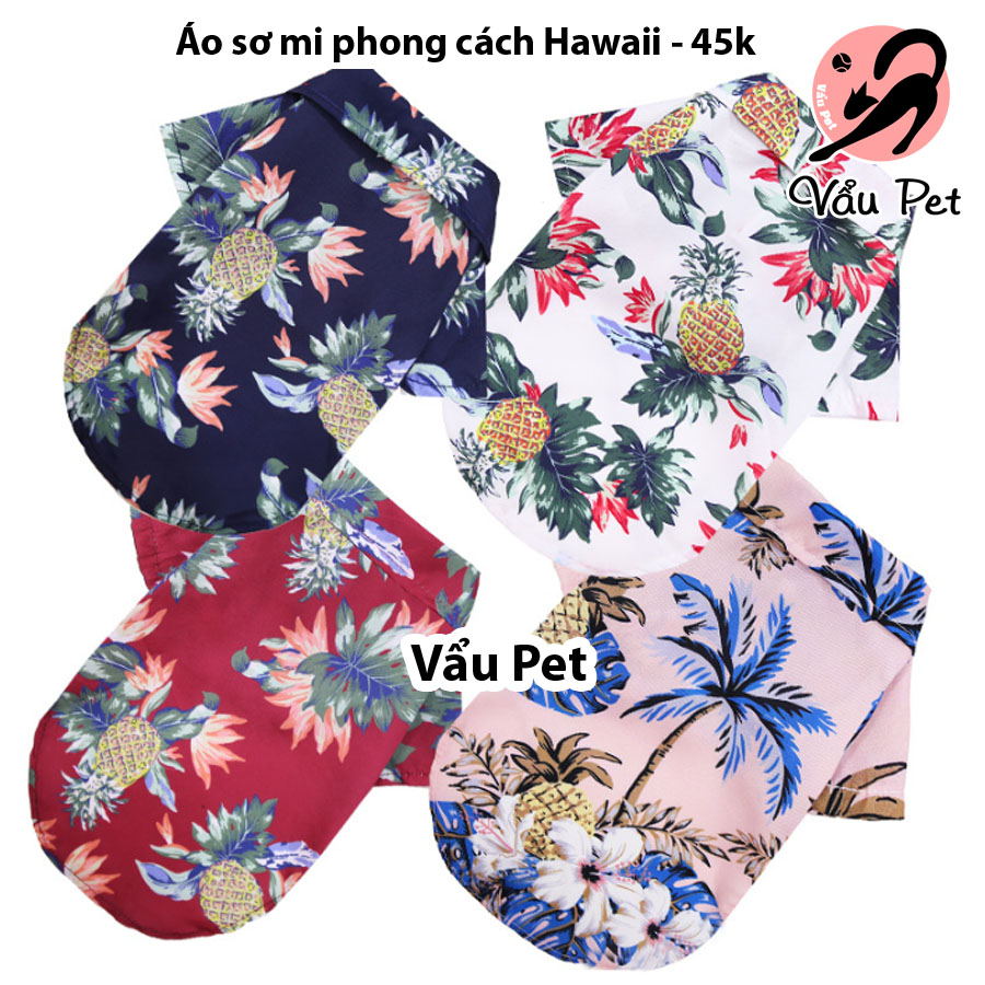 Áo sơ mi phong cách Hawaii cho chó mèo - Quần áo chó mèo thú cưng