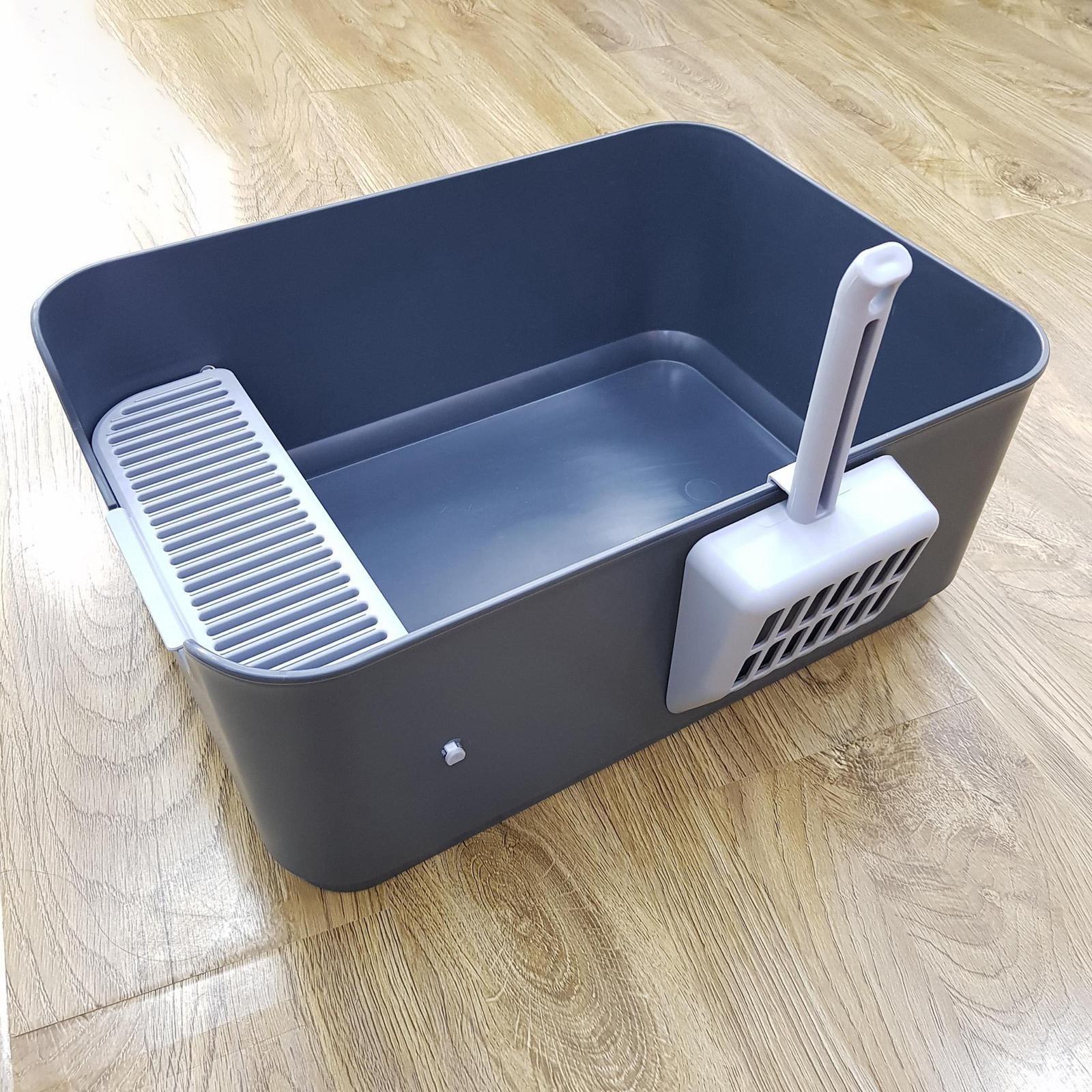 Pets Litter Tray Litter Pan Kitten Splashproof Cage Open Litter Box