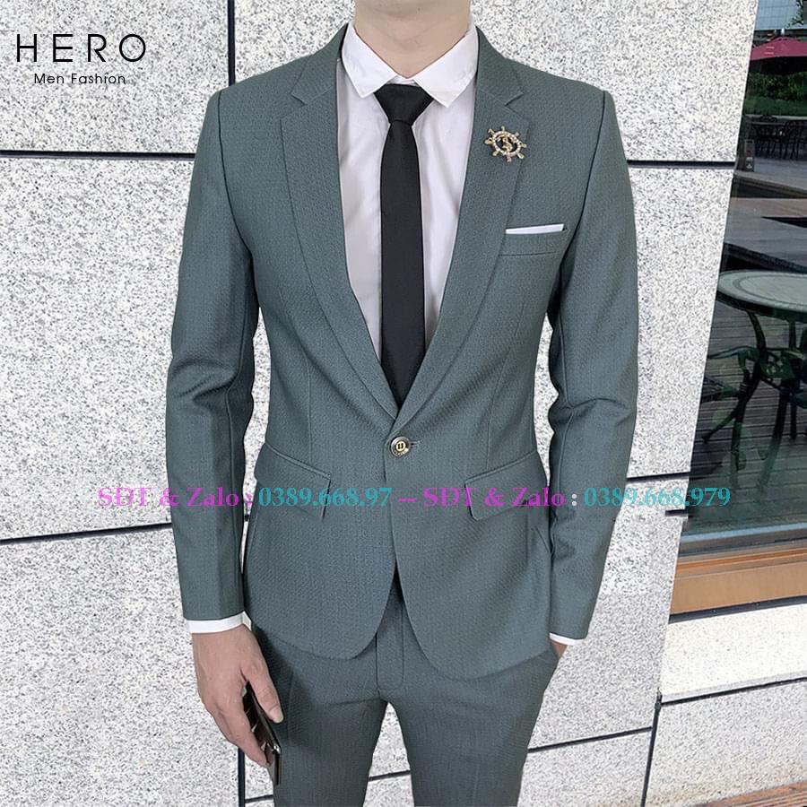 Bộ Vest Nam, Suit Nam Cao Cấp Màu Xanh