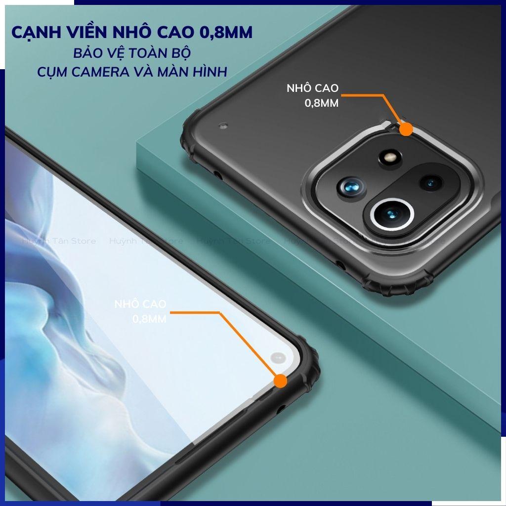 Ốp lưng xiaomi 11 chống sốc bảo vệ camera chống vân tay nhám viền màu ver 2 phụ kiện huỳnh tân store