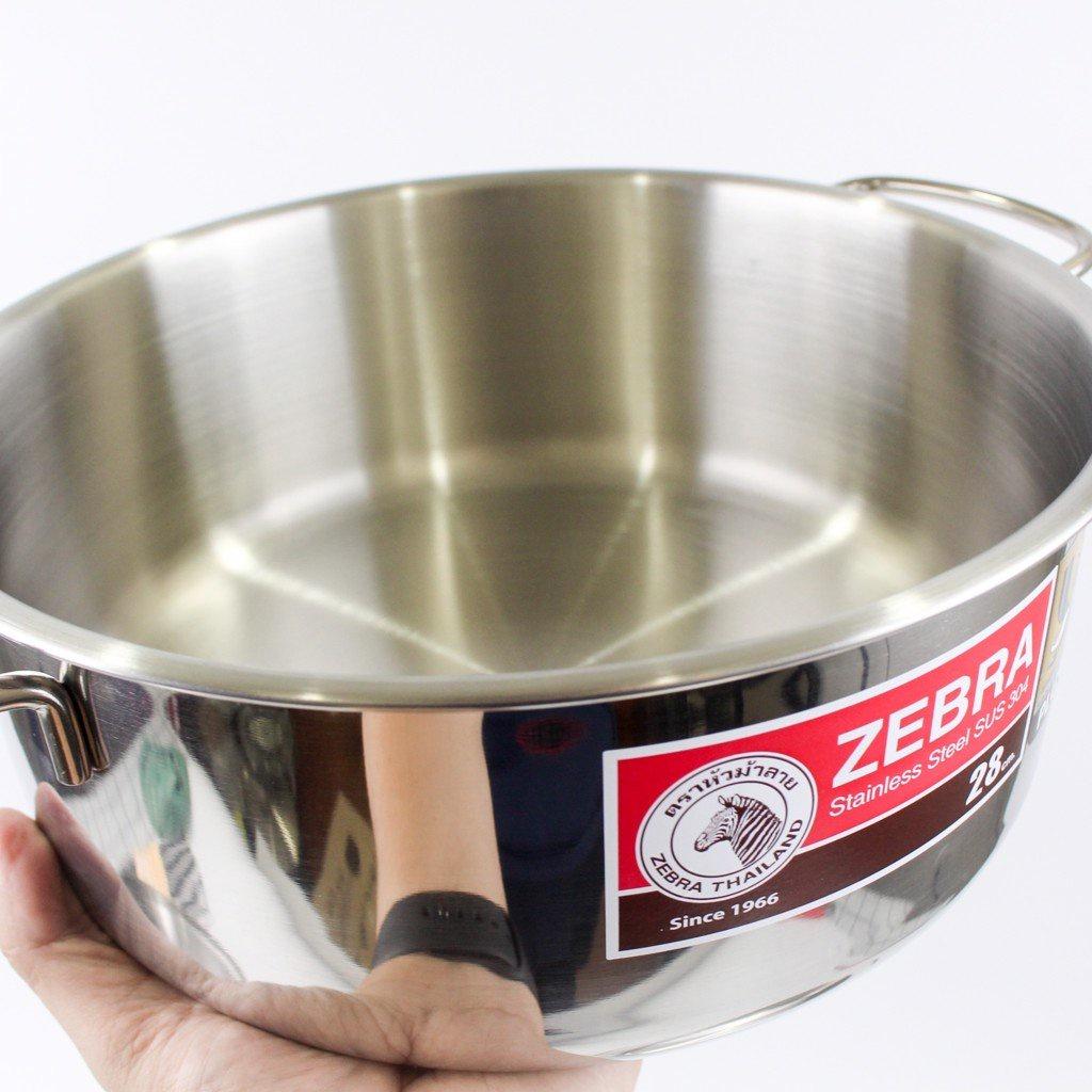 Nồi hấp inox 304 nắp vòm Zebra 28cm - Thái Lan