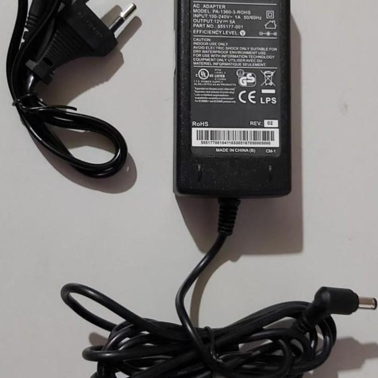 Nguồn Adapter 12V- 5A ( Kèm dây nguồn)