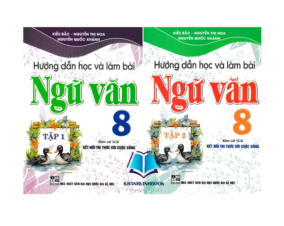 Sách - Combo Hướng Dẫn Học Và Làm Bài Làm Văn Ngữ Văn 8 Tập 1 + 2